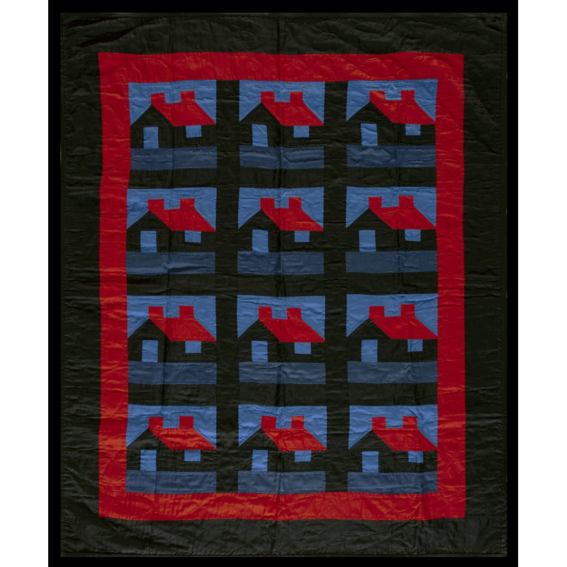 Antique Quilt America Blue 1920s Rug
