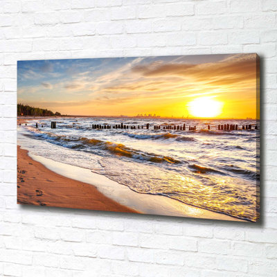 Sunset Beach - Wrapped Canvas Print