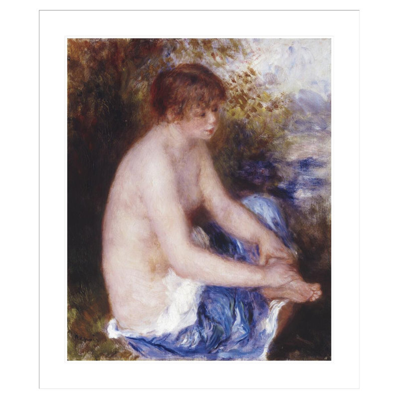 Petite nu bleu par Pierre-Auguste Renoir, impression giclée encadrée, H 39,26 po x l 33,5 po