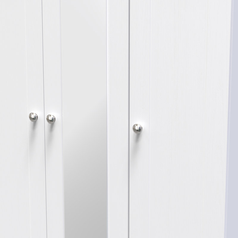 Ondrasek Manufactured Wood Wardrobe, White Ash