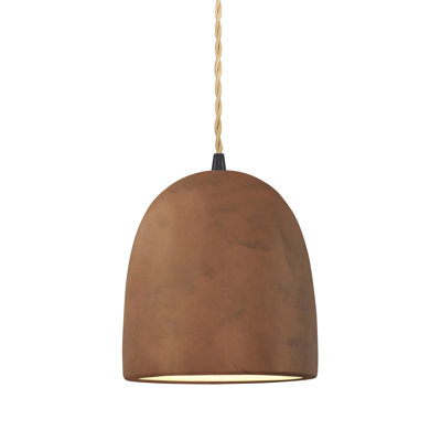 Koeller Large Bell Pendant - Beige Twist Cord