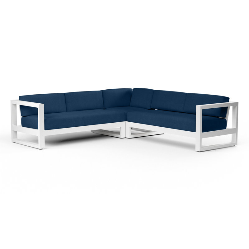 Canapé modulaire avec coussins Newport, Sunbrella® Echo Midnight