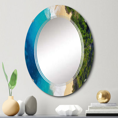 Miroir de salle de bain ovale mural