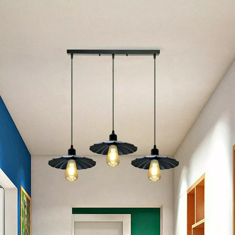 3 - Light Black Kitchen Island Pendant
