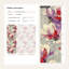 Papier peint floral abstrait rouge et mauve pelez et collez