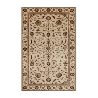Machine Washable Persian Brown Area Rug
