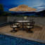 Parasol en chaume de style hawaïen avec éclairage Carachure-530215483