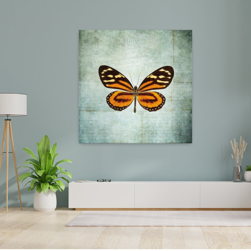 Art français de papillon contemporain français, H 48 po x l 48 po