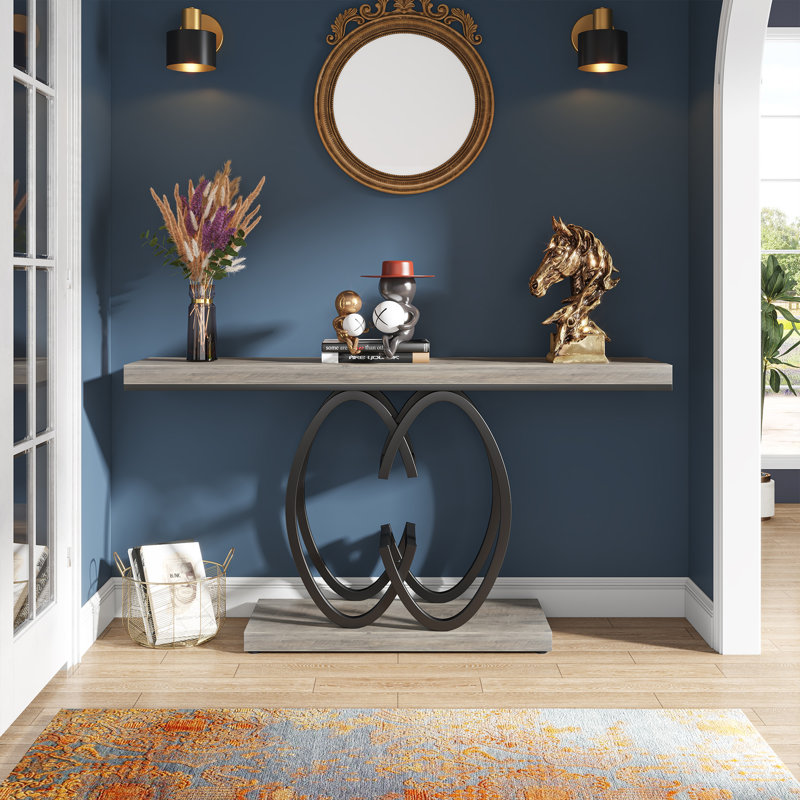 Westnedge 140cm Console Table, Black, Grey