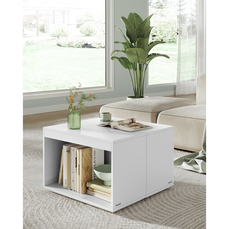 Rondall Coffee Table with Storage, White