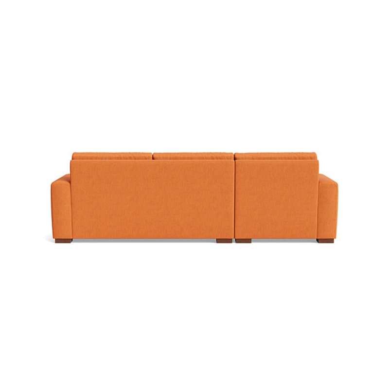 Couch Potato Chaise Sectional, Left Hand Facing, Performance Weave - Carrot