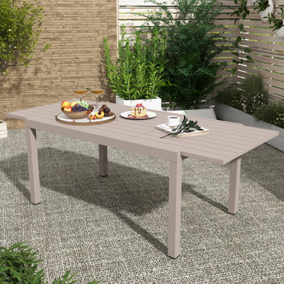 Table d'extérieur en aluminium 83 po Alice