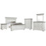 King Panel Bed 2 Nightstands Drawer Dresser With Mirror And Drawer Chest