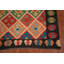 Tapis en laine tissé à plat à motif treillis 9 x 11