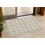 Tapis d'intérieur lavable à carreaux beige 3 pi x 5 pi