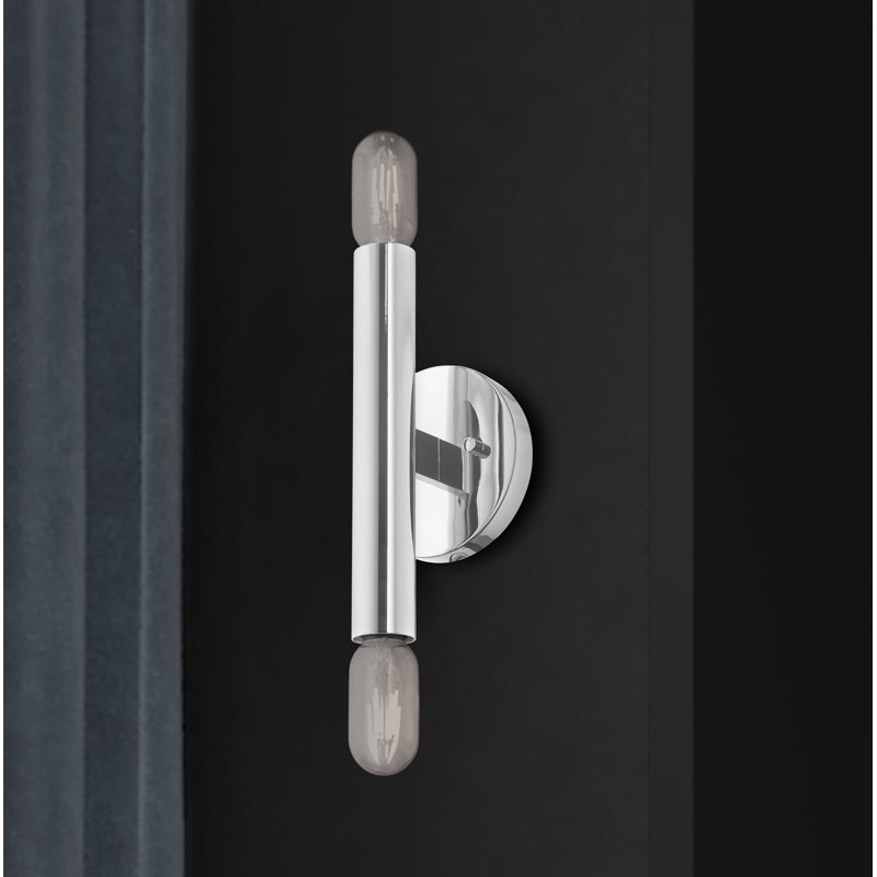 Andelija Candle Wall Light, Polished Chrome
