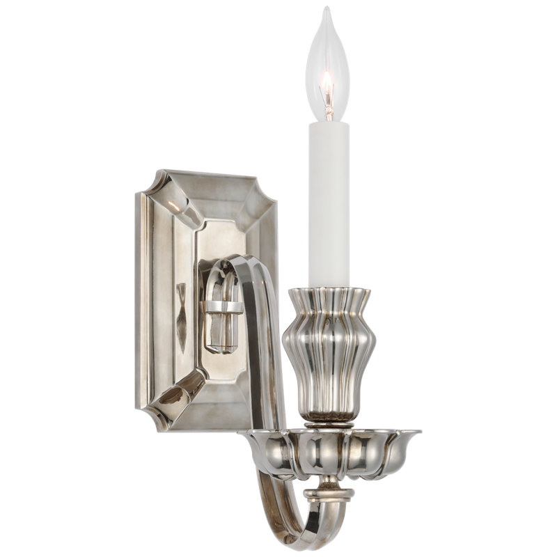 Falaise 1 - Light Candle Wall Light, Butler's Silver