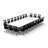 22-Person Conference Tables Meeting Seminar Extra Large Fold Up Model 2818 27Pc Color White X-Thick Tops, Luxury Chrome Base & Casters, Ready To Use. (Tables, Power Bars, Seating Included).