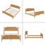 Structure de lit en rotin de style traditionnel, aucun sommier nécessaire-259900954-259900953