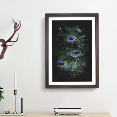 The Feathers of a Peacock - Framed Print