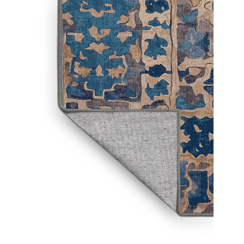 Machine Washable Gray Area Rug, Rectangle 7' x 9'