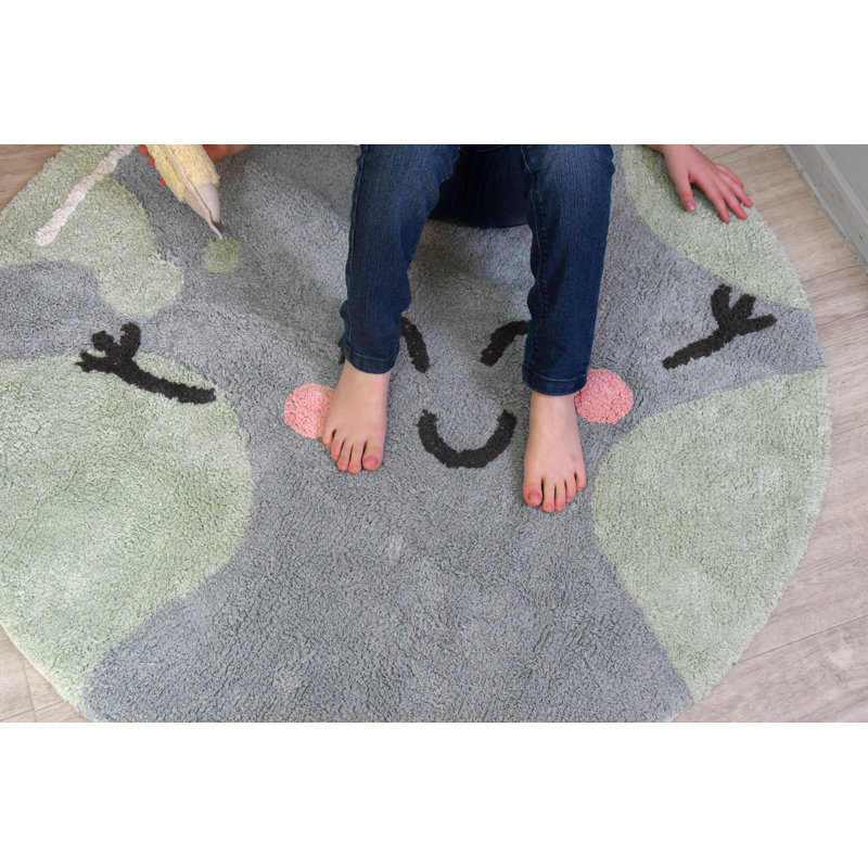 Washable Round Rug Big Big World