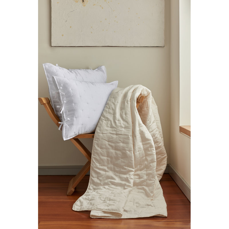 Grace 100% Cotton Sateen Quilted Coverlet, Twin Quilted Coverlet, White