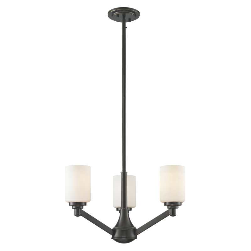 Lustre classique / traditionnel à 3 lumières Seeber, Bronze cuivré