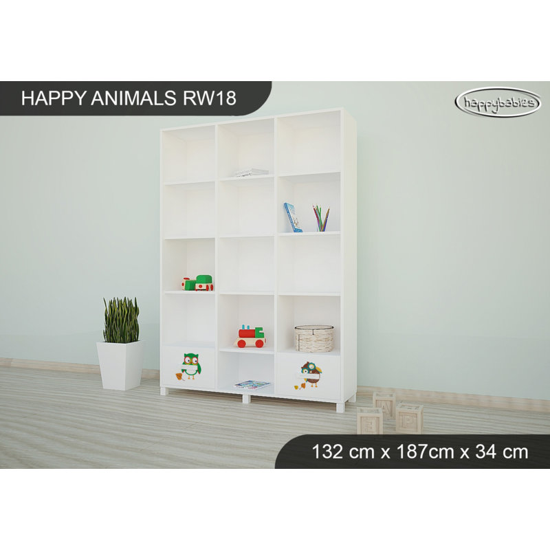 187cm H X 132cm W Kids Bookcase, White