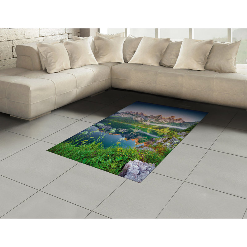Nature High Density Long Fiber Poly Threads Decorative Area Rug Carpet, Rectangle 4' x 5'8"