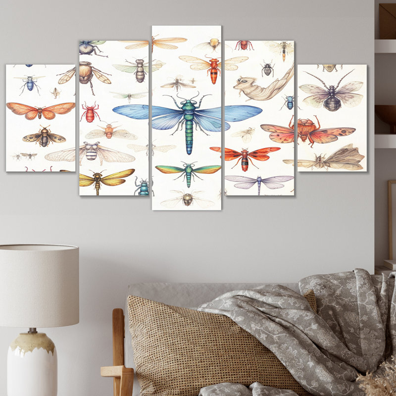 Condra - animaux, reproduction sur toile - 5 panneaux
