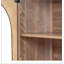 Grande armoire-buffet à 4 portes avec portes en verre, conception arquée et tablettes réglables pour une utilisation polyvalente-129703213