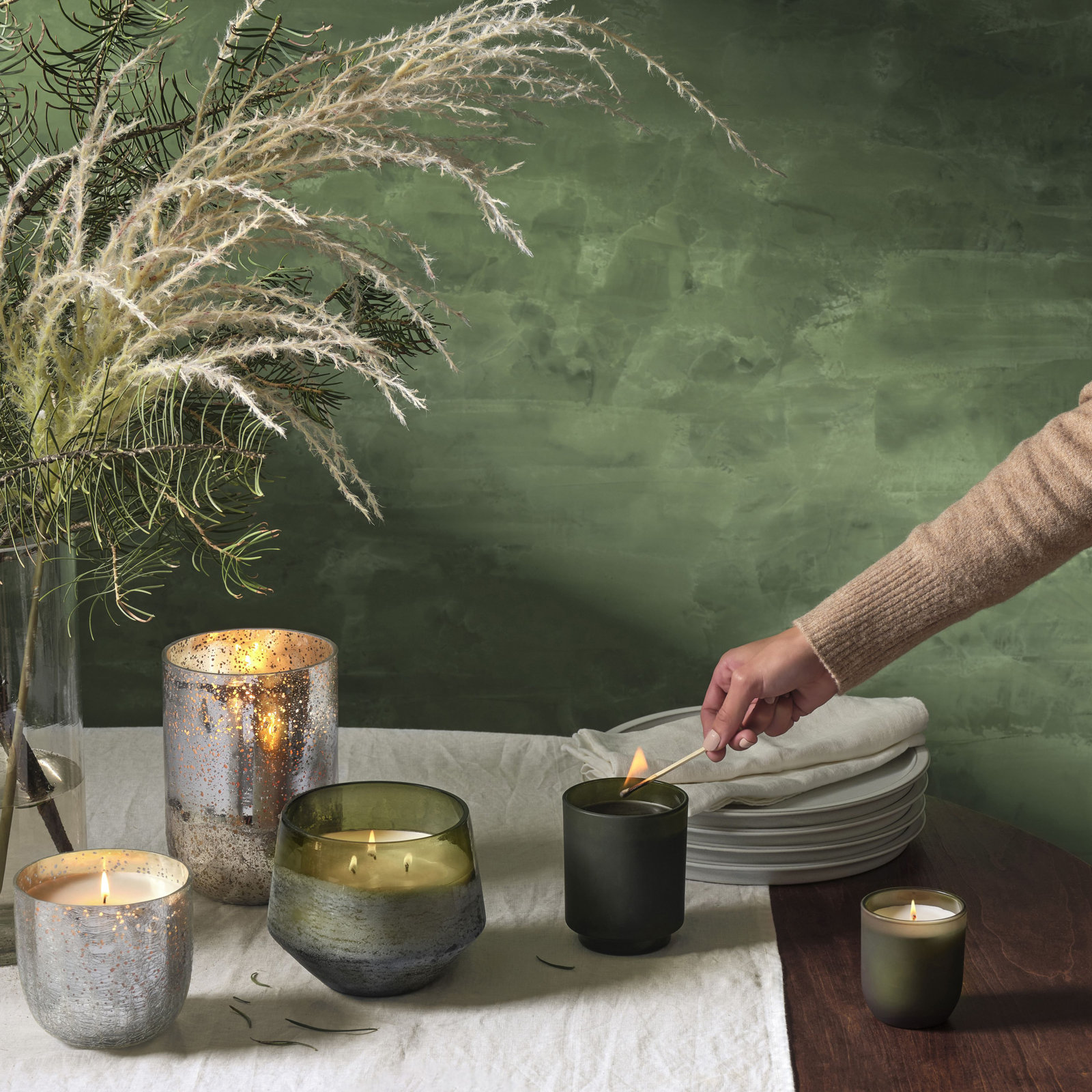 Noble Holiday Balsam & Cedar Candle, Baltic Glass