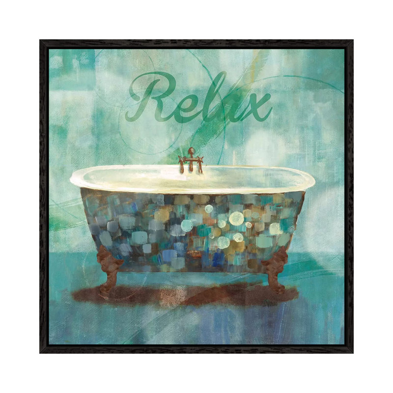 Relax by Nan - Print on Canvas, 45.72 cm H x 45.72 cm W, Black Framed
