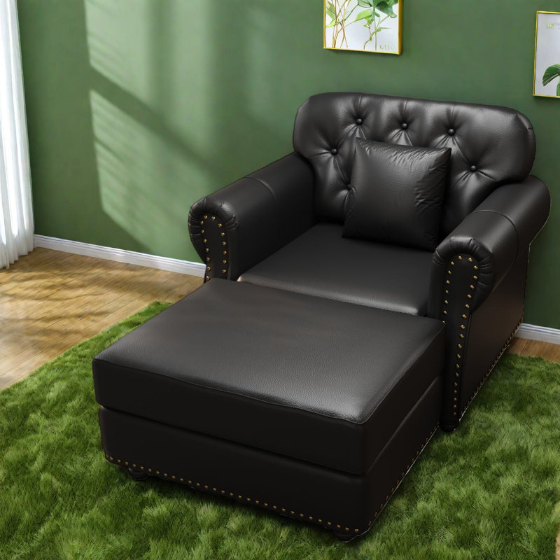 Canapés confortables en similicuir 41,3 pouces Modern Chesterfield Home