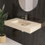  Lavabo-vasque mural 35 po en pierre, surface solide avec trou pour robinet-125398700-125398702