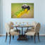 Abeille endormie, fleur jaune délicate et paisible, impression d'art mural nature-877639211