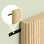 Tête de lit pour grand lit en chêne avec grain ondulé et vertical arqué, fusion rétro moderne, assemblage facile, matériau pour lit de taille, conception, motif de grain, installation rapide, construction-964267876