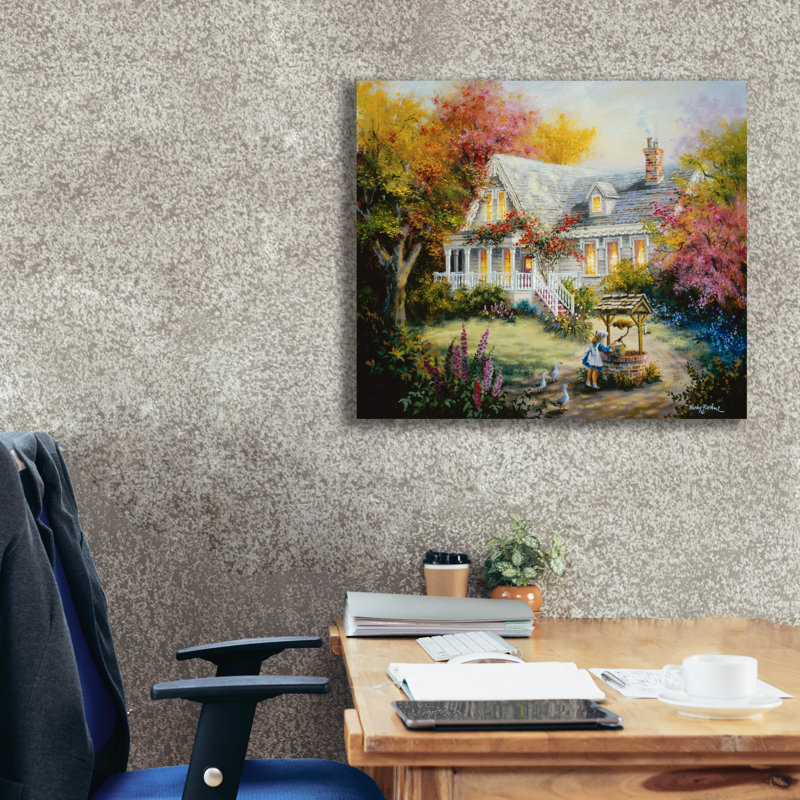  Art mural sur toile «The W souhait Well» par Nicky Boehme, 30 po x 26 po, H 26 po x l 30 po