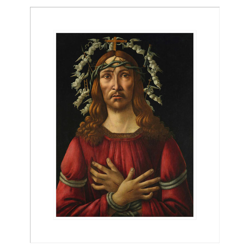«Man of Sorrows» par Sandro Botticelli - Reproduction giclée encadrée, H 21,75 po x l 17,7 po