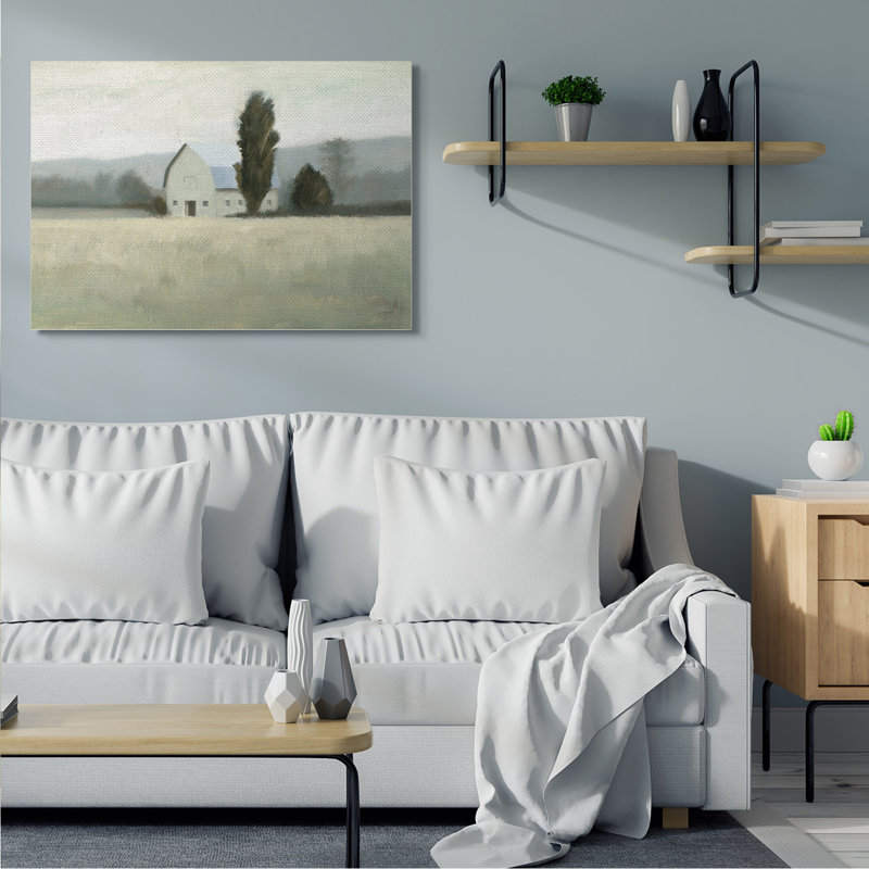«Farmside Landscape» par James Wiens - impression sur toile, H 36 po x l 48 po, Toile tendue
