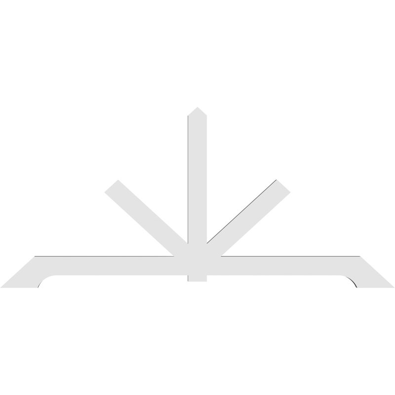 Support de pignon en PVC de qualité architecturale Vanguard, H 38,5 po x l 84 po (pas: 11/12), P 2 po x F 4 po