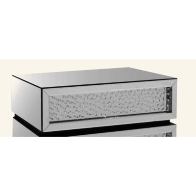 Console avec miroir et faux cristaux (assemblé)