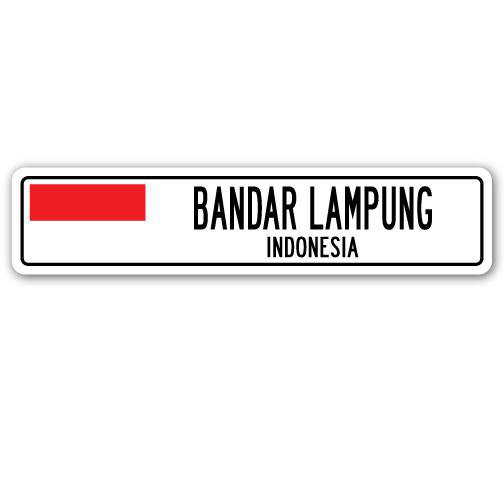 Plaque de rue en aluminium Brinkerhoff Bandar Lampung, Indonésie, H 8 po x l 36 po x P 1 po