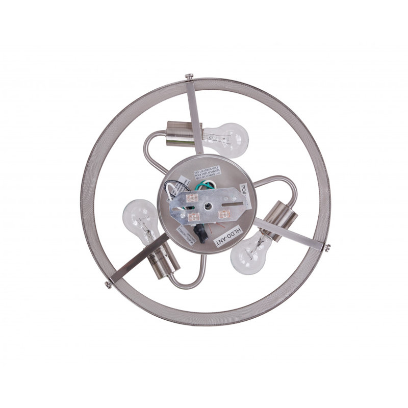 Plafonnier semi-encastré 3 lumières 15,37 po Suismon