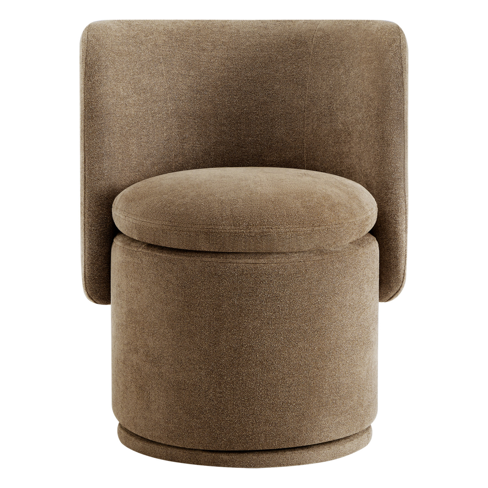 Adrielle Swivel Upholstered Barrel Chair, Linen Elite Camel