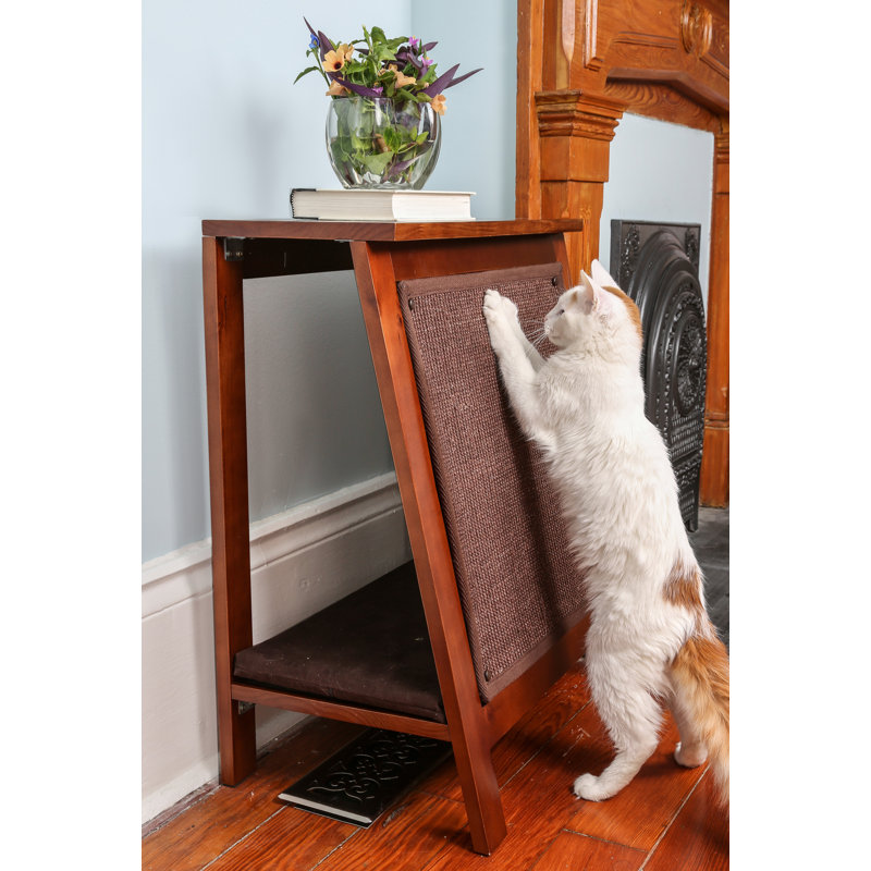 A-Frame Cat Bed, Mahogany