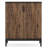 31.5 Inches Brown & Black Wooden Shoe Cabinet With Doors, 5 Tiers Shoe Storage Organizer-449683219