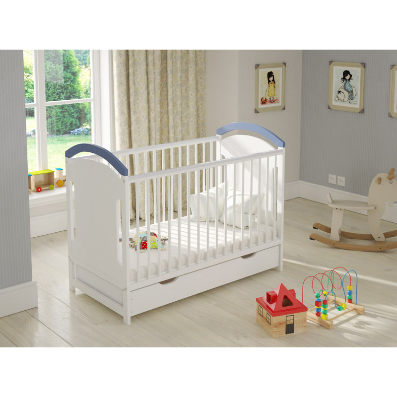 Mellinger 2 Cot Bed, Blue/White