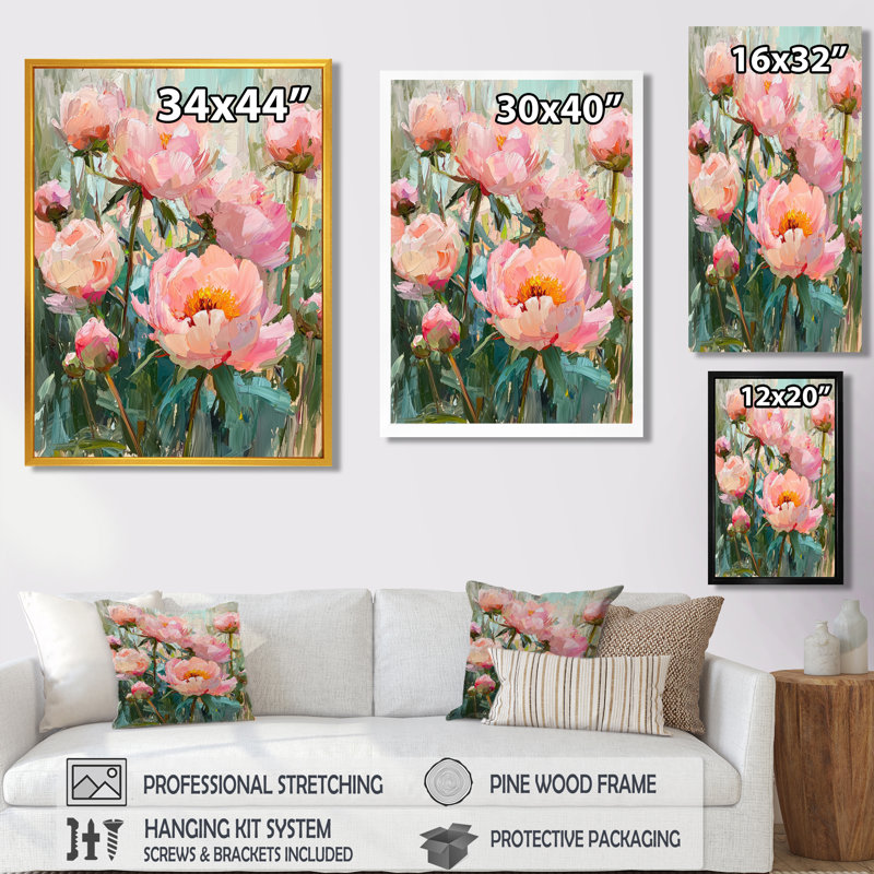 Hardison - salon d'art mural floral, H 40 po x l 30 po, Noir, Reproduction encadrée d'une seule photo